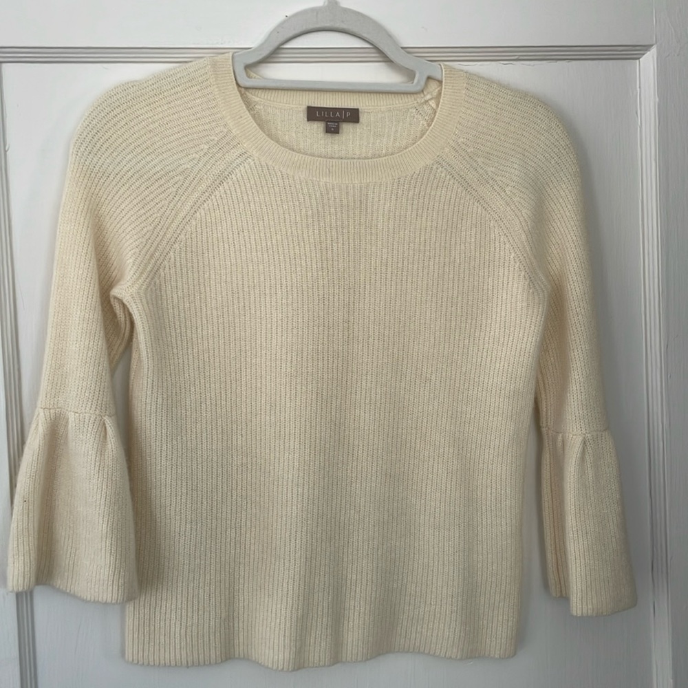 Lilla P cashmere cream sweater
